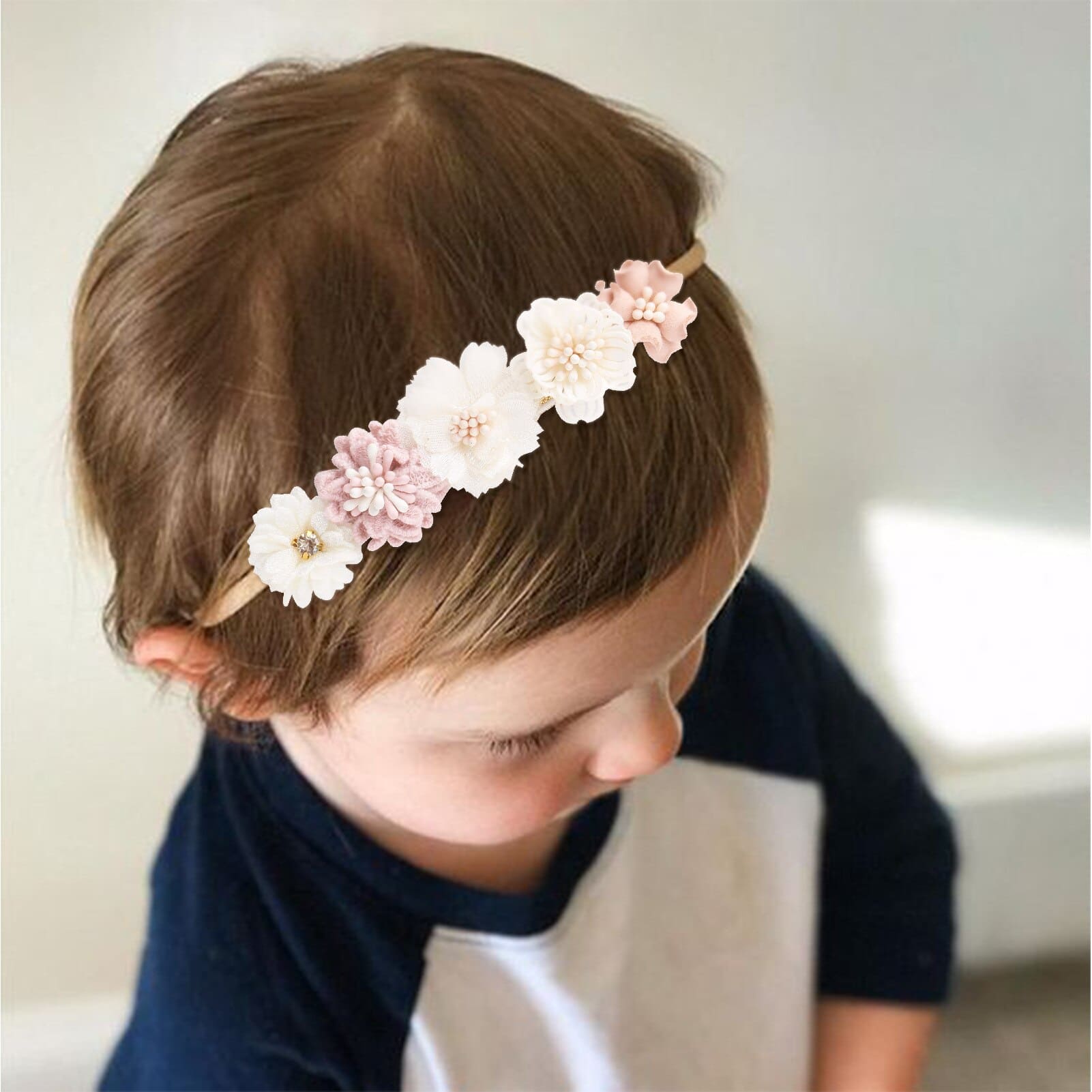 Tiara Floral para Cabelo Bebê Menina -2 Anos