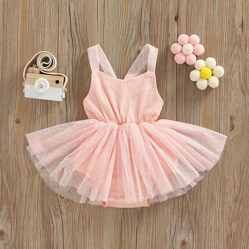 vestido de festa rosa ballet bebê menina 0 3 6 9 12 18 24 meses babado amarração transparente fofo chique passeio evento batizado casamento aniversário laço lacinho verão fresco fresquinho leve roupa criança infantil