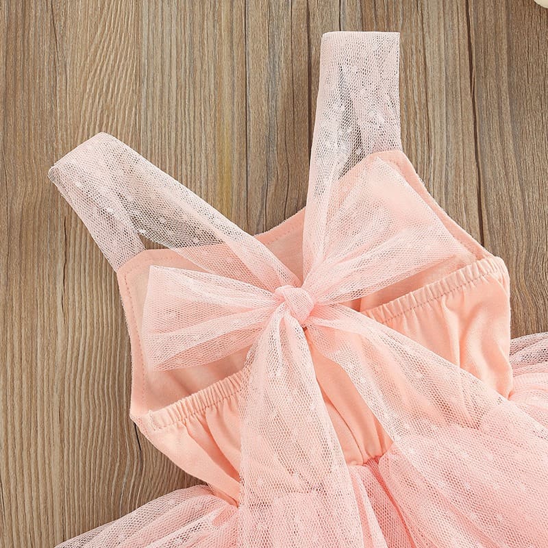 vestido de festa rosa ballet bebê menina 0 3 6 9 12 18 24 meses babado amarração transparente fofo chique passeio evento batizado casamento aniversário laço lacinho verão fresco fresquinho leve roupa criança infantil