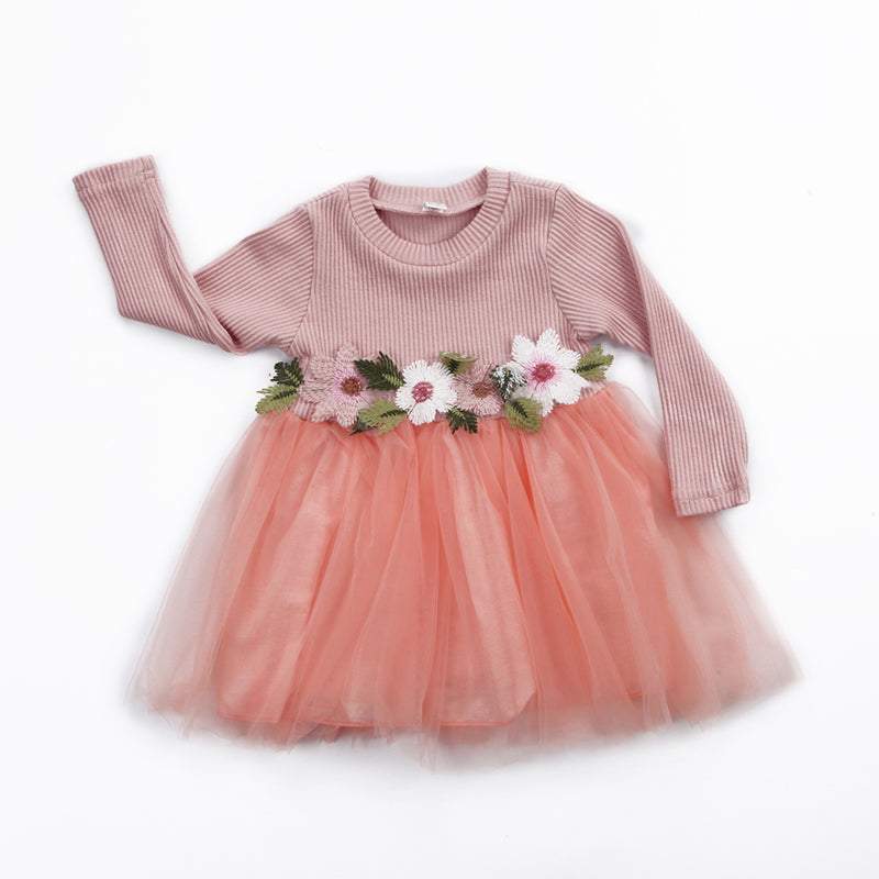 Vestido de Festa Bordado Manga Longa Bebê Menina-aniversário,batizado,bordado,branco,menina,roupa bebe,roupa menina,vestido de bebê bordado,vestido de bebê branco de manga,vestido de bebê floral